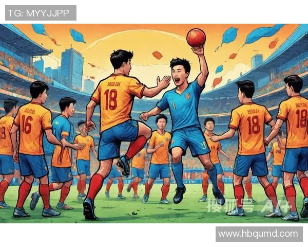 足球明星Q版海报创意设计展现球场魅力与青春活力