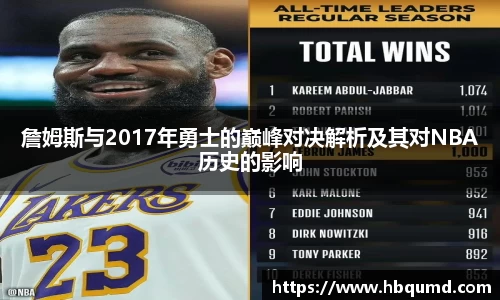 詹姆斯与2017年勇士的巅峰对决解析及其对NBA历史的影响