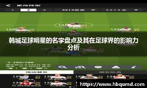 韩城足球明星的名字盘点及其在足球界的影响力分析